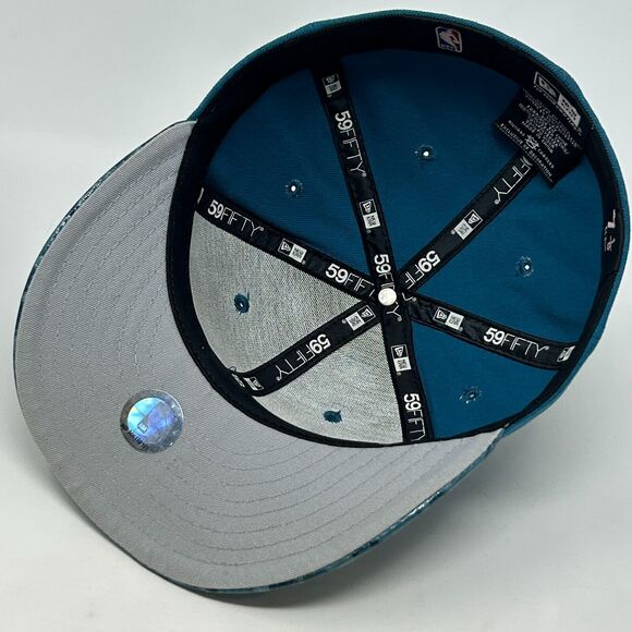 Oklahoma City Thunder Hat Baseball Cap New Era 59Fifty Aqua Blue Fitted 7 1/8 - Picture 4 of 9